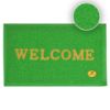 Picture of HouseFurnish PVC Printed Anti Skid Welcome Door Mat Carpet (30cm X 45cm) - P.Green