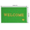 Picture of HouseFurnish PVC Printed Anti Skid Welcome Door Mat Carpet (38cm X 58cm) - P.Green